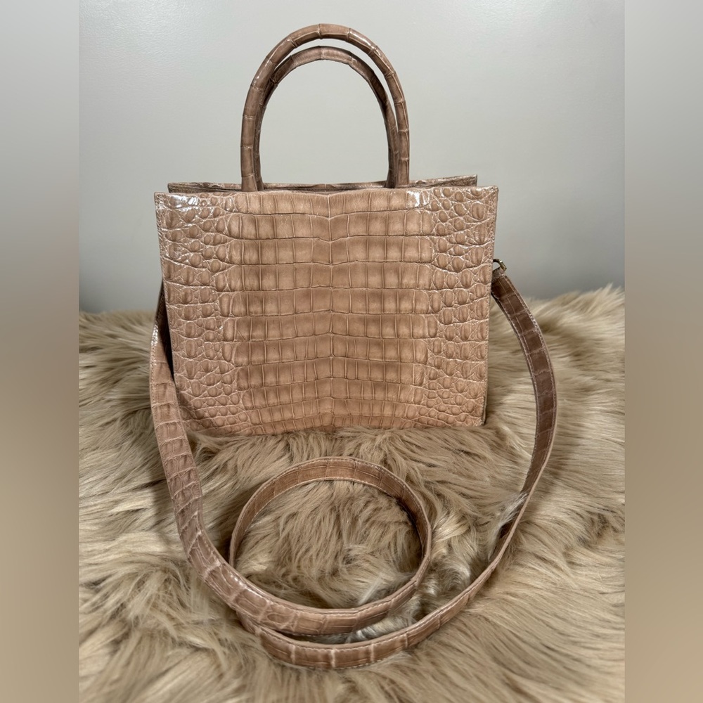 Authentic Nancy Gonzalez Emma Crocodile Leather Tote/Crossbody Bag